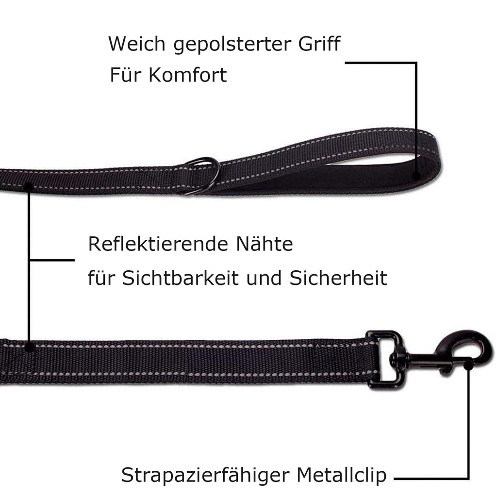 Gepolsterte Hundeleine (reflektierend)