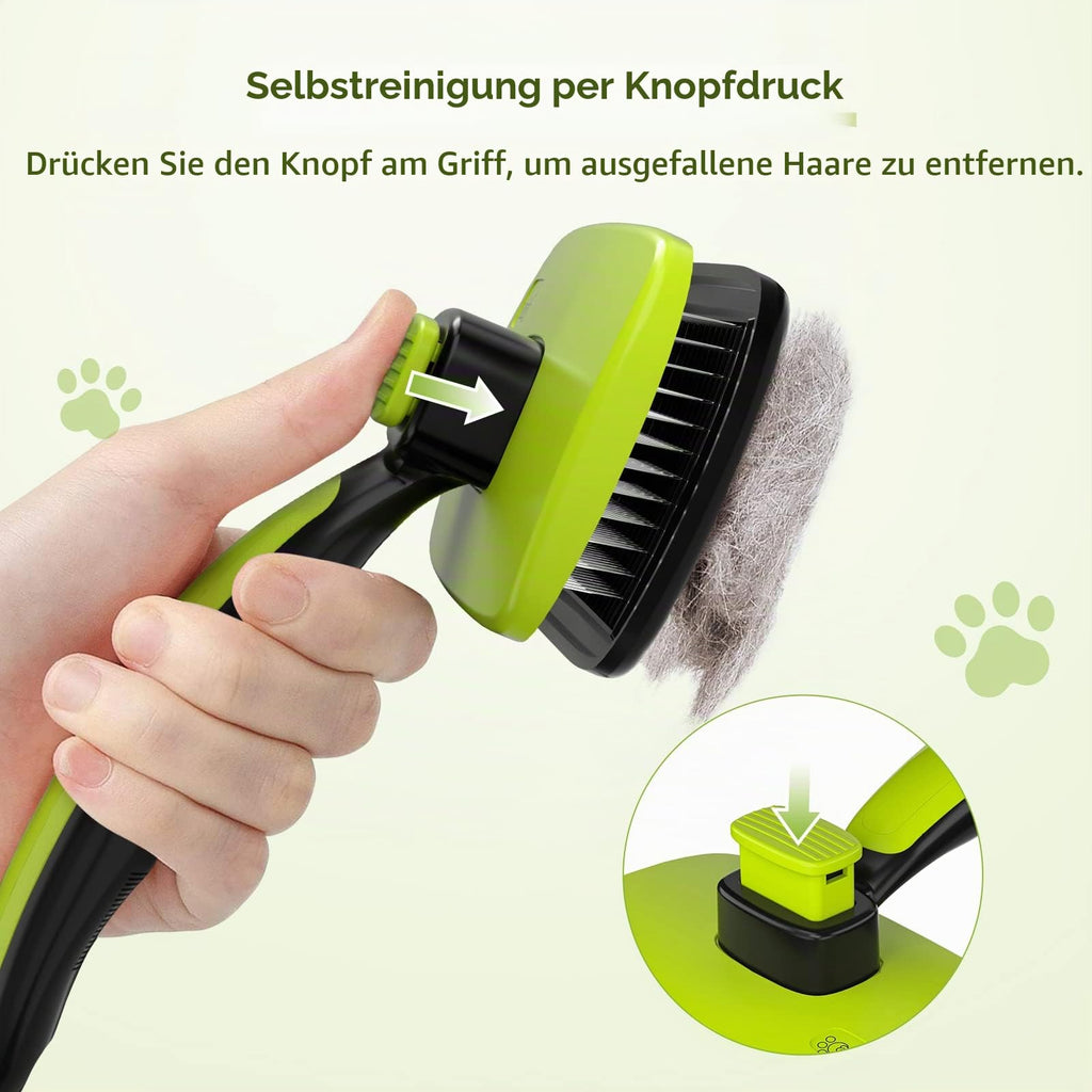 Selbstreinigende Fellbürste