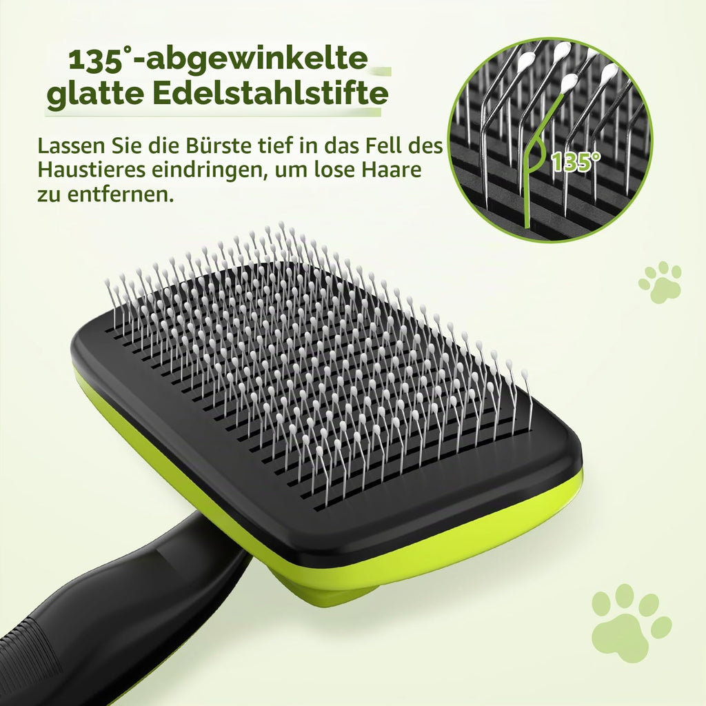 Selbstreinigende Fellbürste