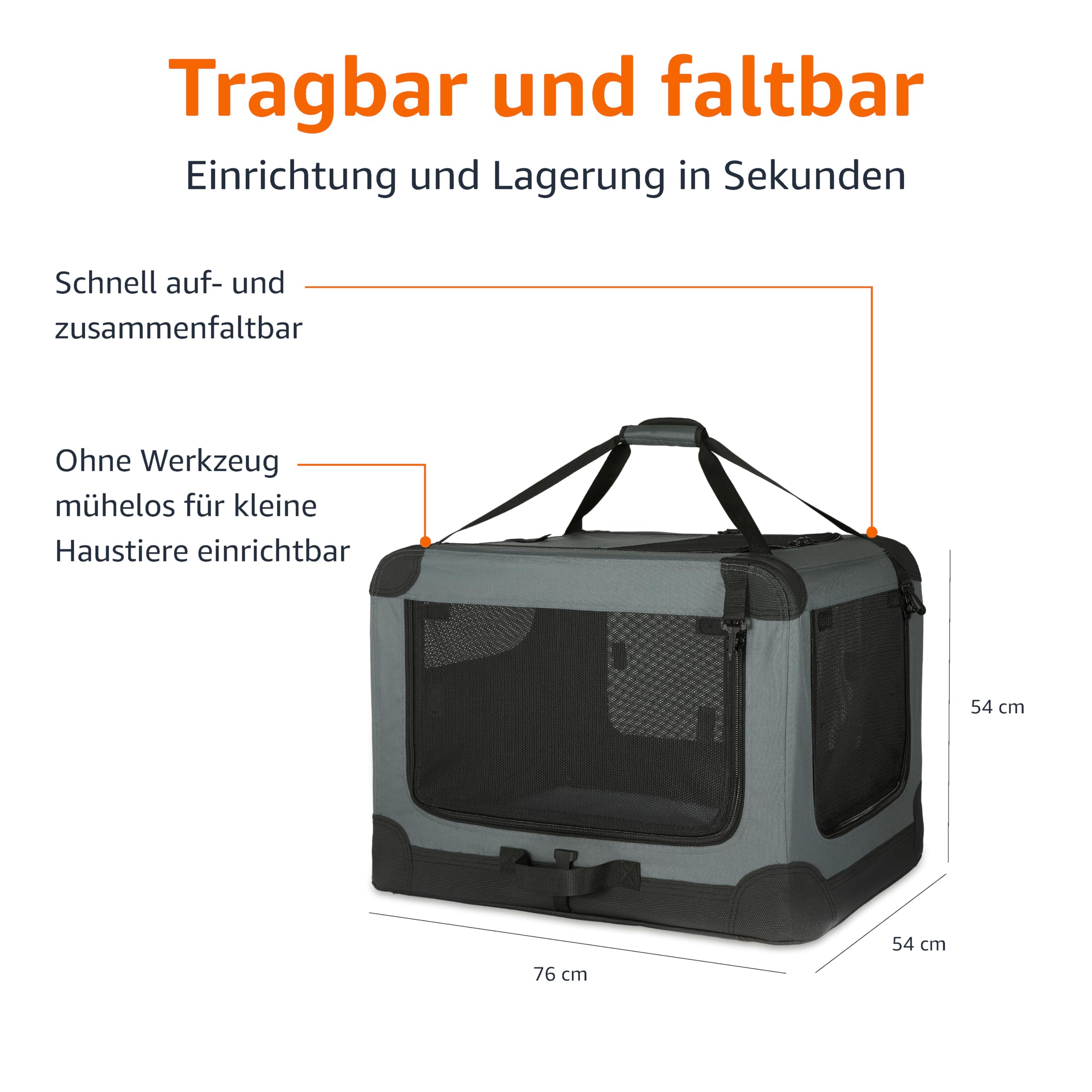 Faltbare Transporttasche für Katzen & kleine Hunde