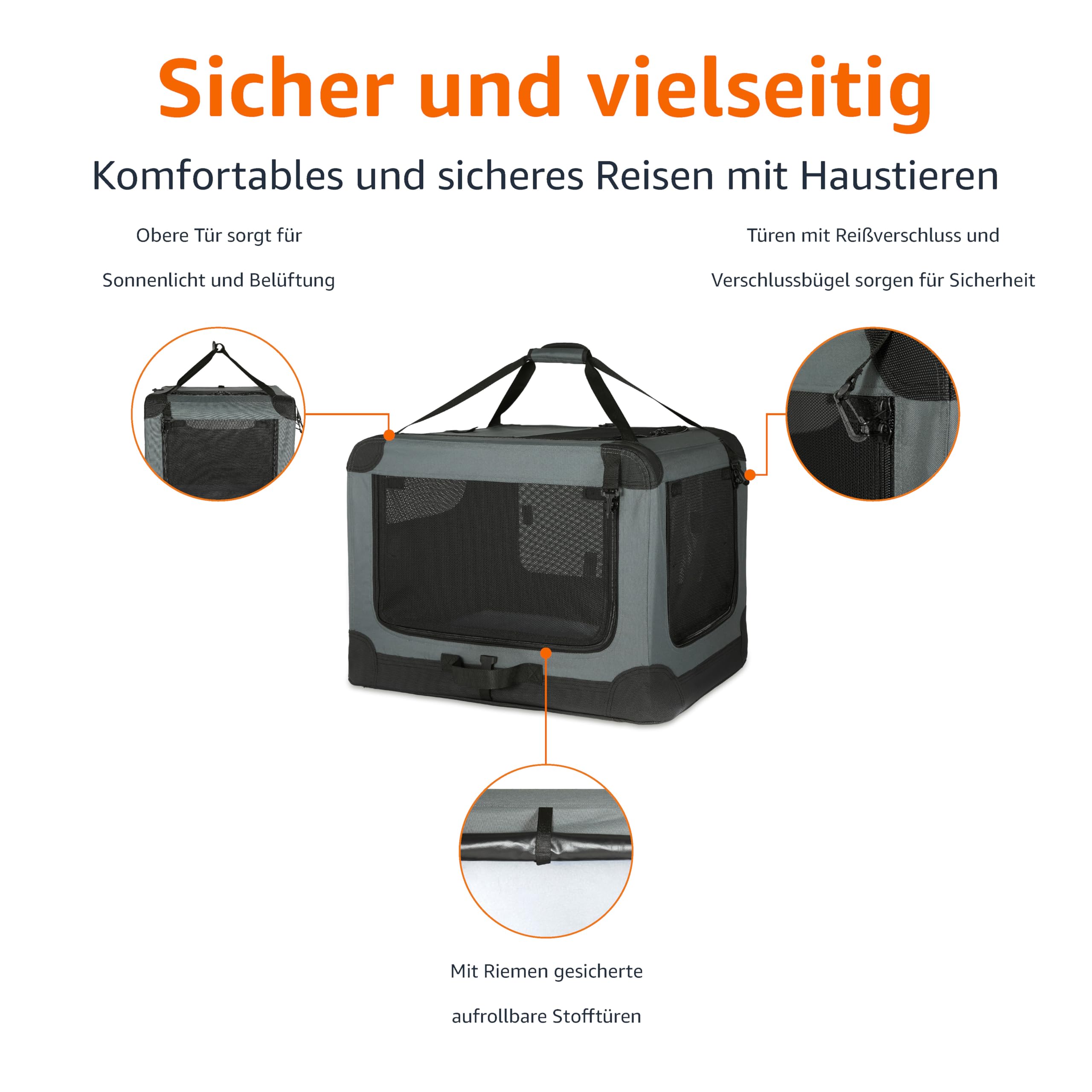 Faltbare Transporttasche für Katzen & kleine Hunde